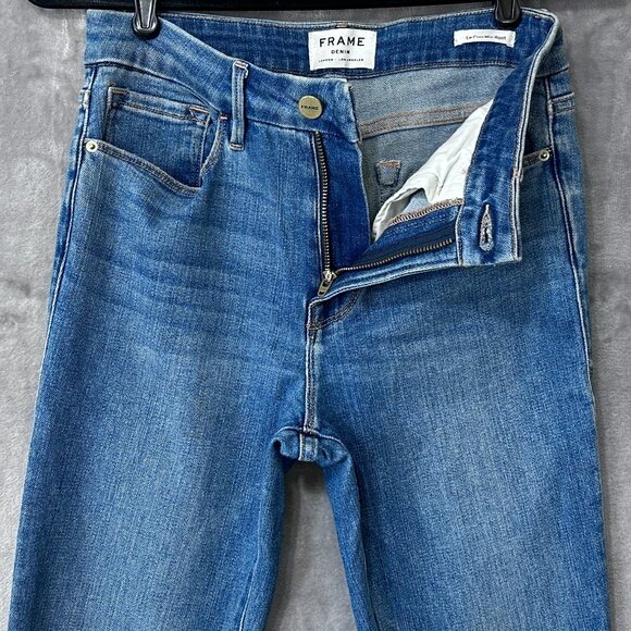 FRAME Le Crop Mini Boot Jeans Size 27 in Lake Shore - Picture 3 of 10
